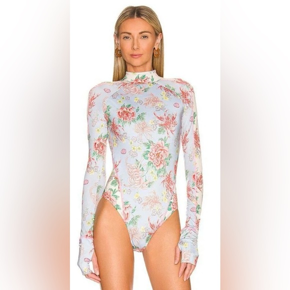 REVOLVE WE ARE HAH GLOVES OFF BODYSUIT/SWIMSUIT XS KYOTO KIMONO NEW SOLD OUT - Picture 3 of 10